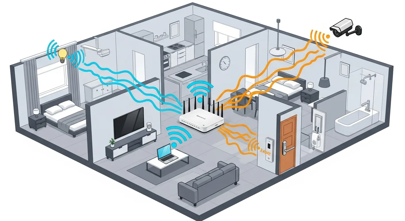 Esquema de casa inteligente Dual Band