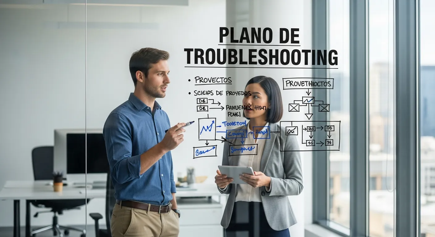 Profissionais de TI discutindo projeto de redes