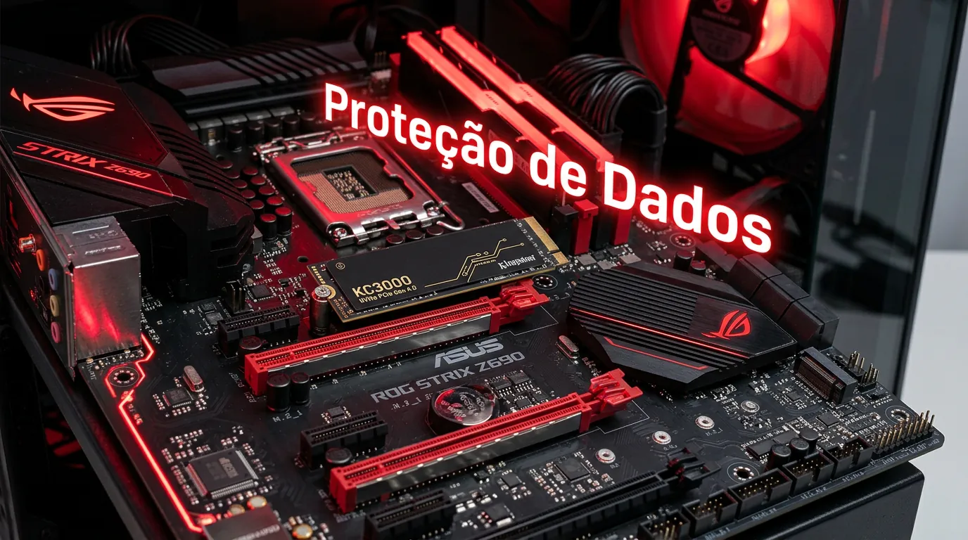 SSD NVMe conectado à placa-mãe do PC