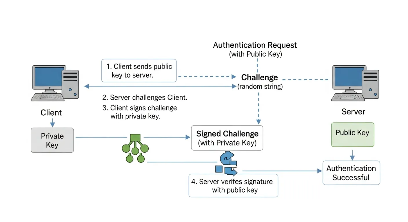 Diagrama de Autenticação SSH Segura