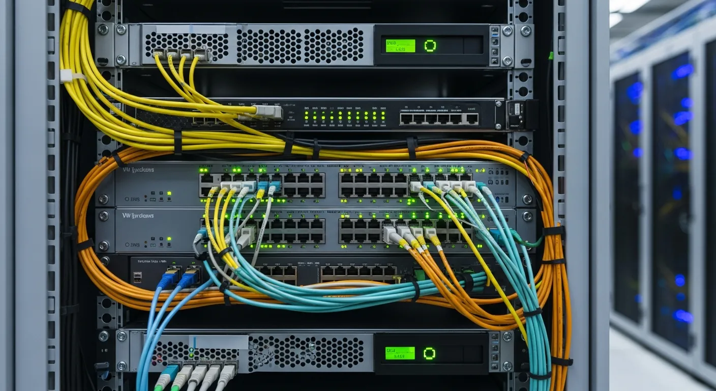 Switch corporativo com portas agregadas LACP