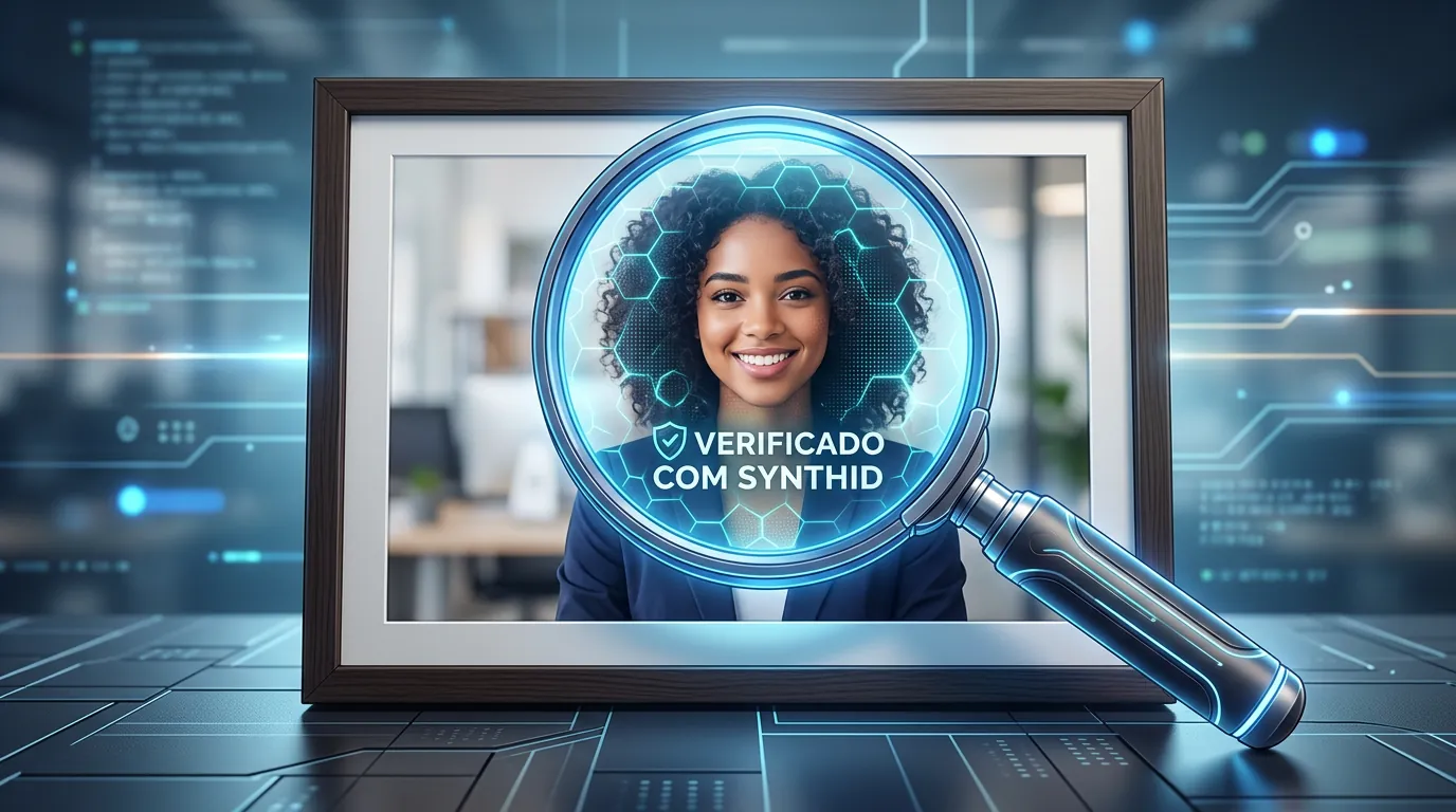Verificação de marca d'água digital SynthID em fotos editadas por IA no Gemini