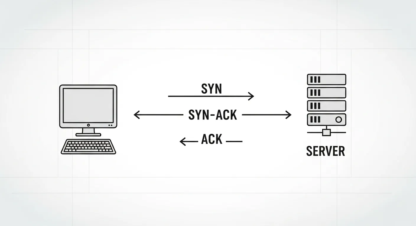 Diagrama do Three-Way Handshake TCP