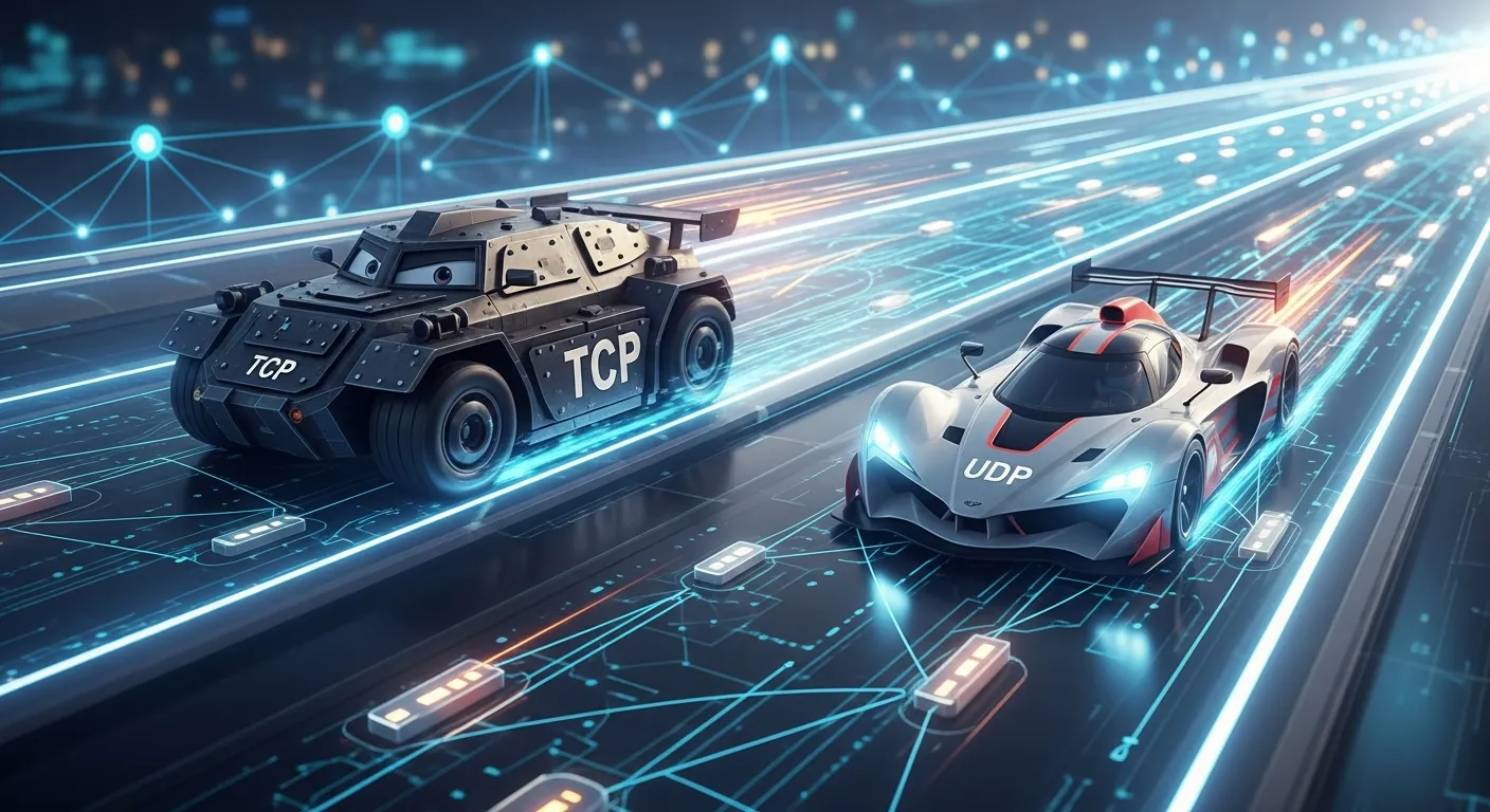 Comparação de velocidade TCP vs UDP
