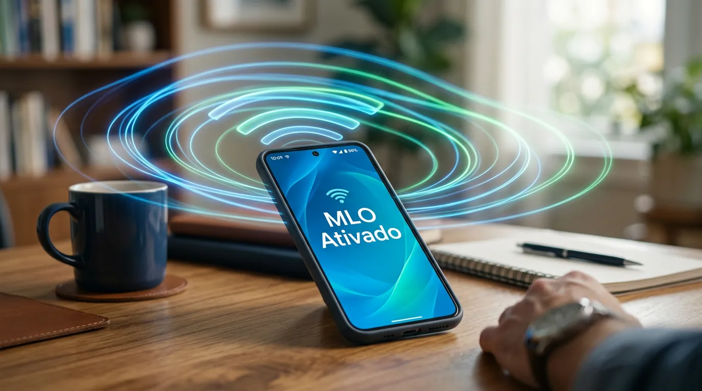 Conceito visual da tecnologia Multi-Link Operation do Wi-Fi 7
