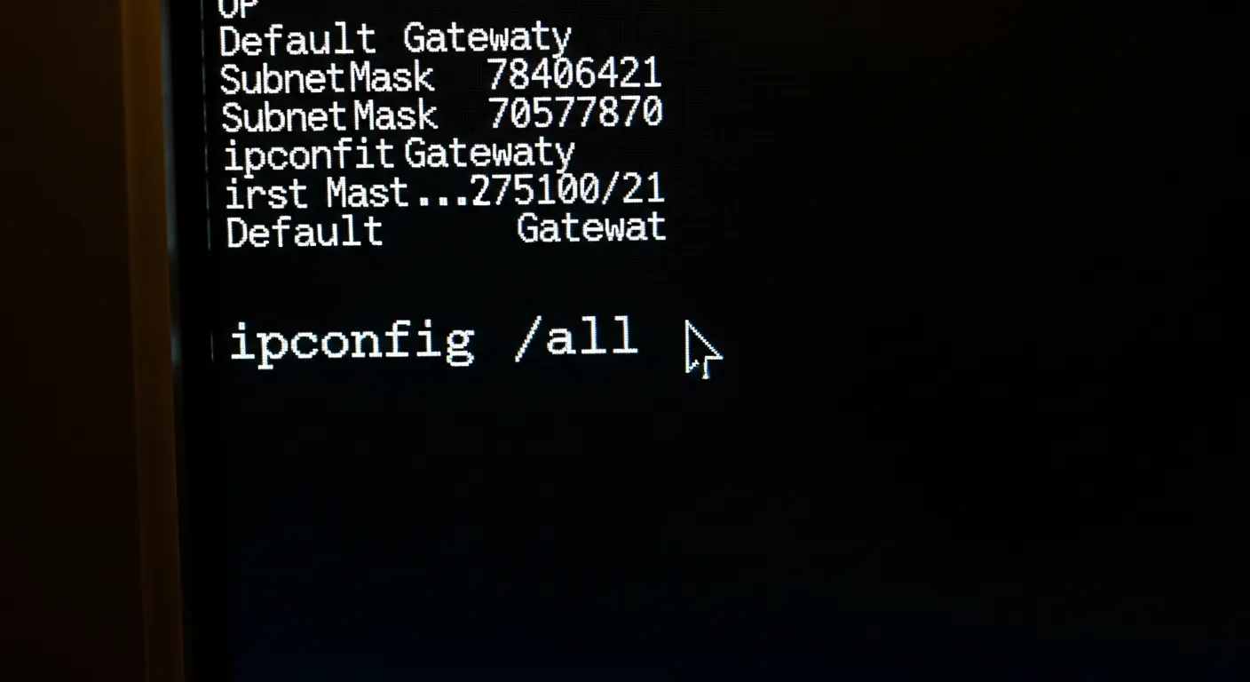 Comando ipconfig no Prompt de Comando do Windows