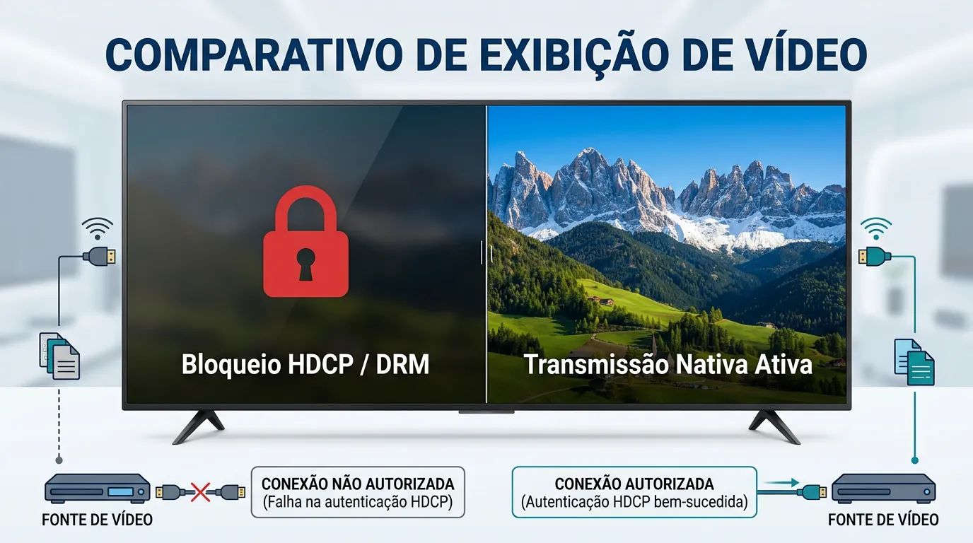 Solução para tela preta ao espelhar Netflix e aplicativos de streaming na TV
