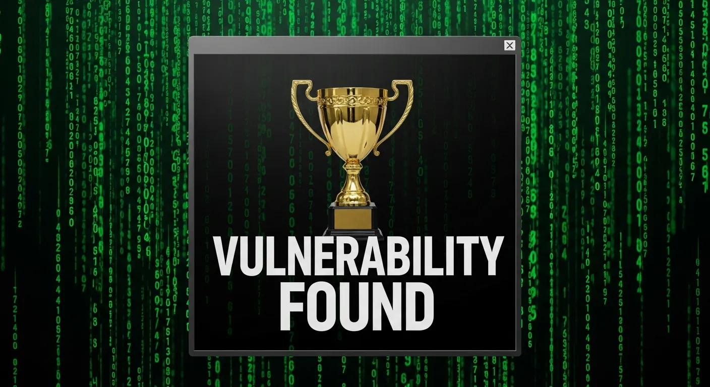 Tela de computador mostrando vulnerabilidade encontrada