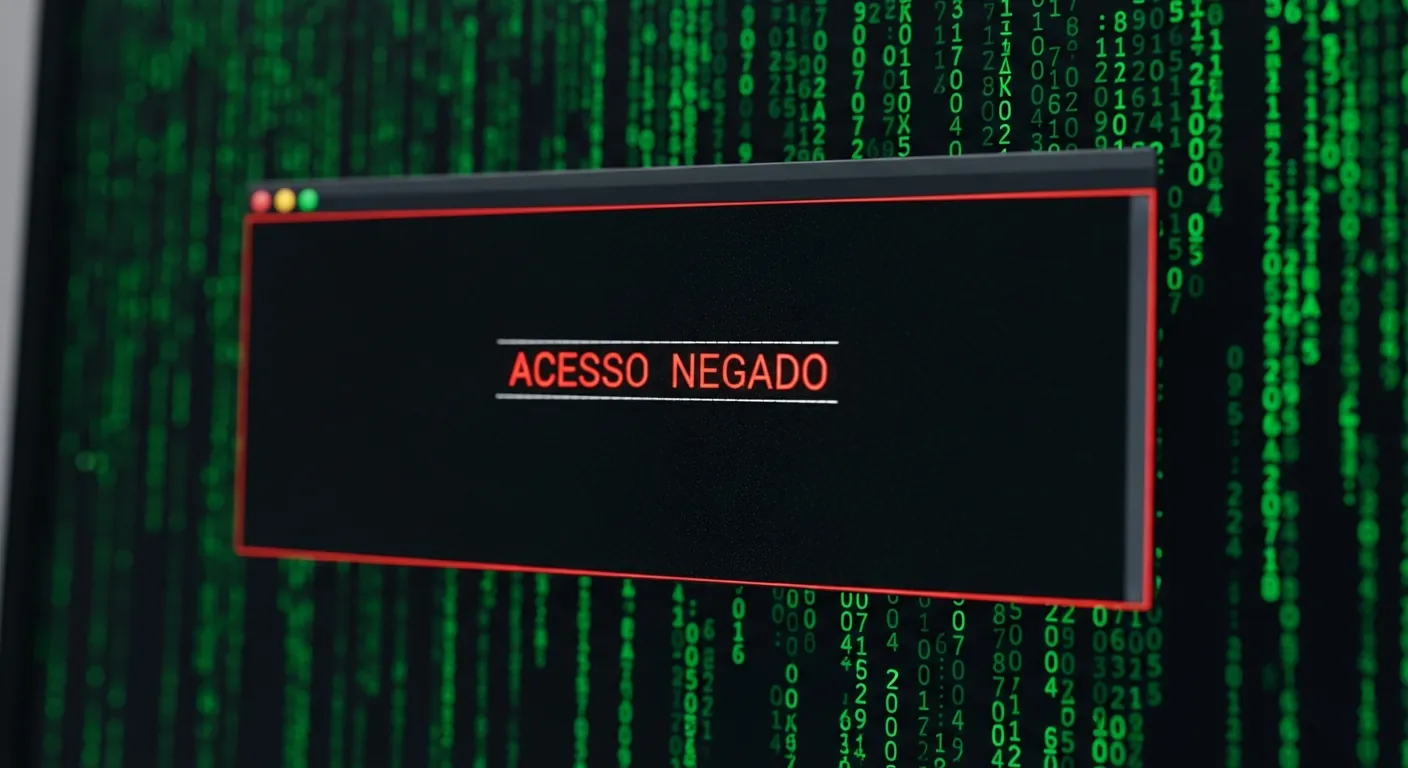 Tela de terminal mostrando bloqueio de ataque de rede
