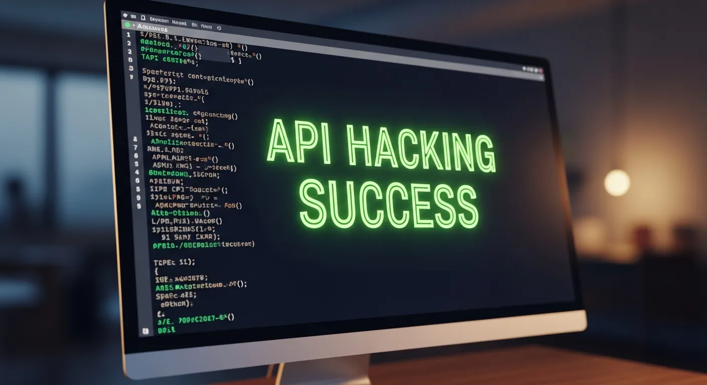 Terminal de computador mostrando sucesso no pentest de API