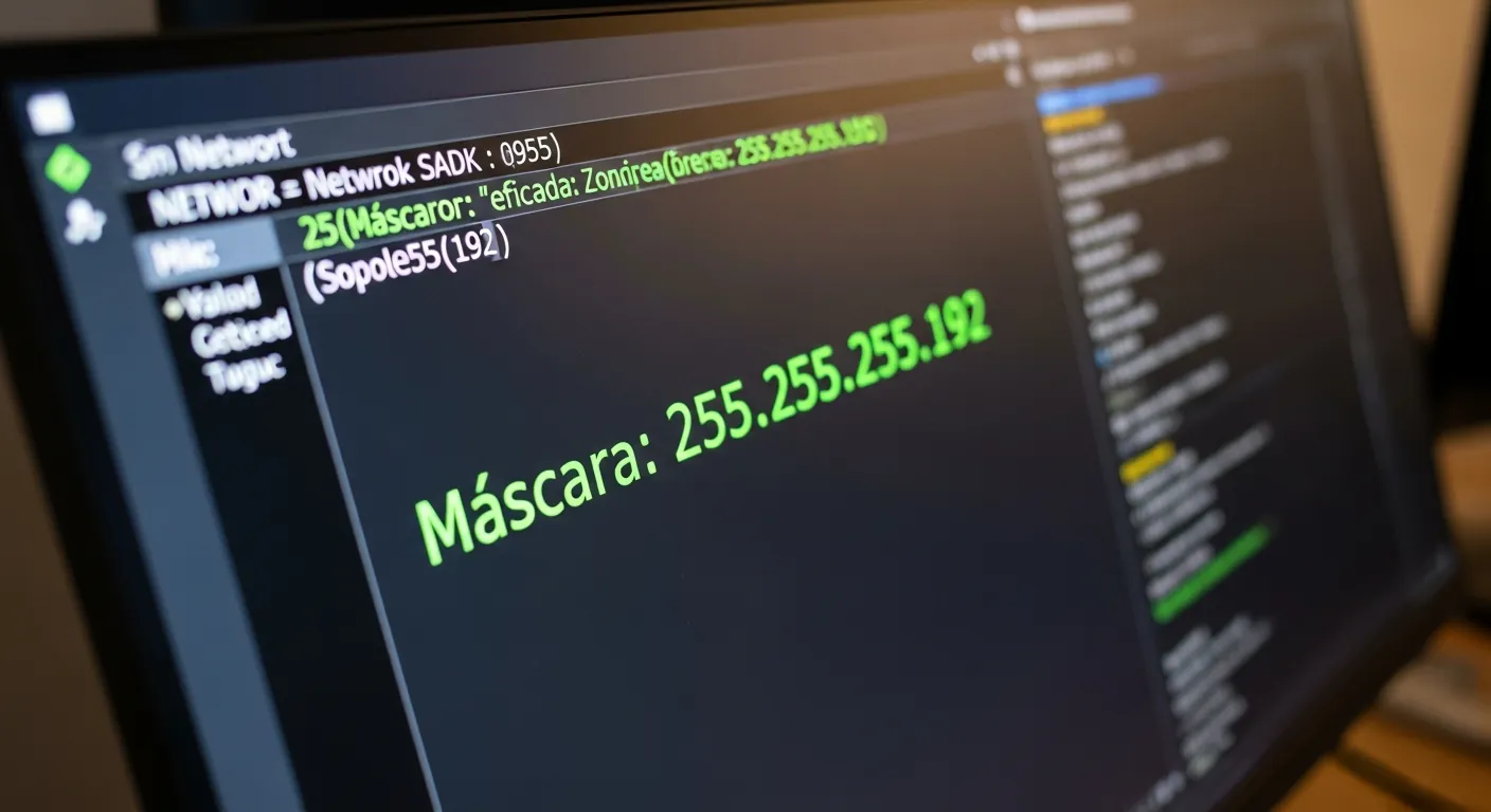 Terminal de rede calculando máscara