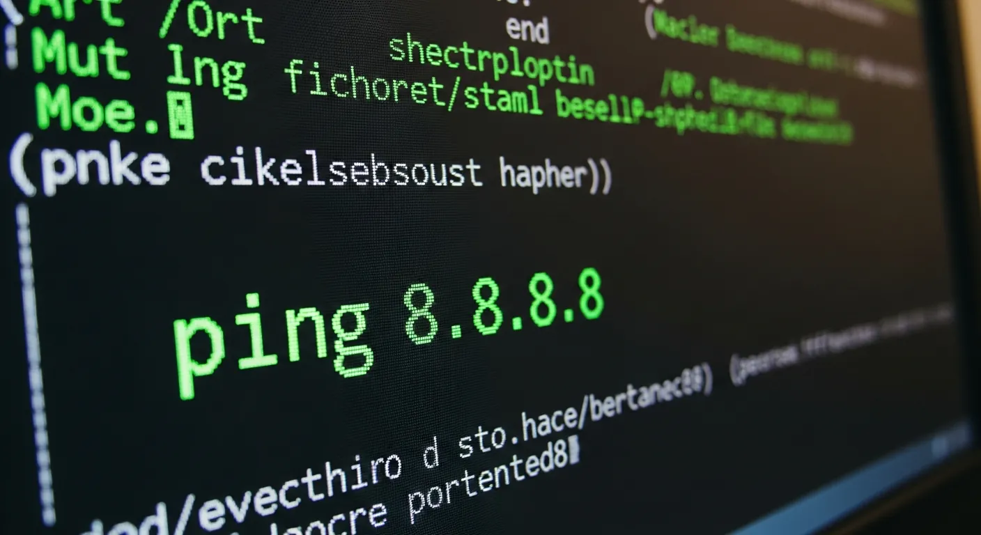 Tela de terminal executando o comando ping