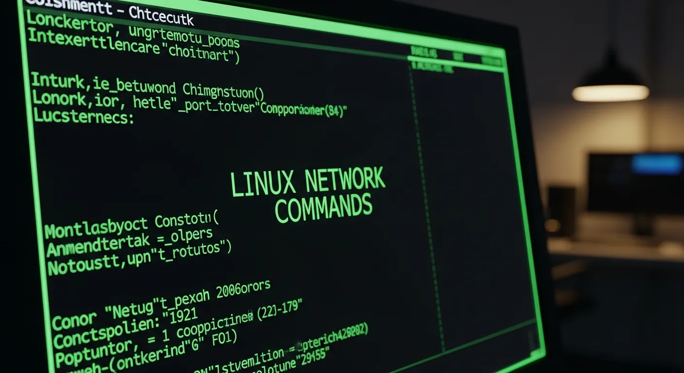 Terminal Linux mostrando comandos de rede