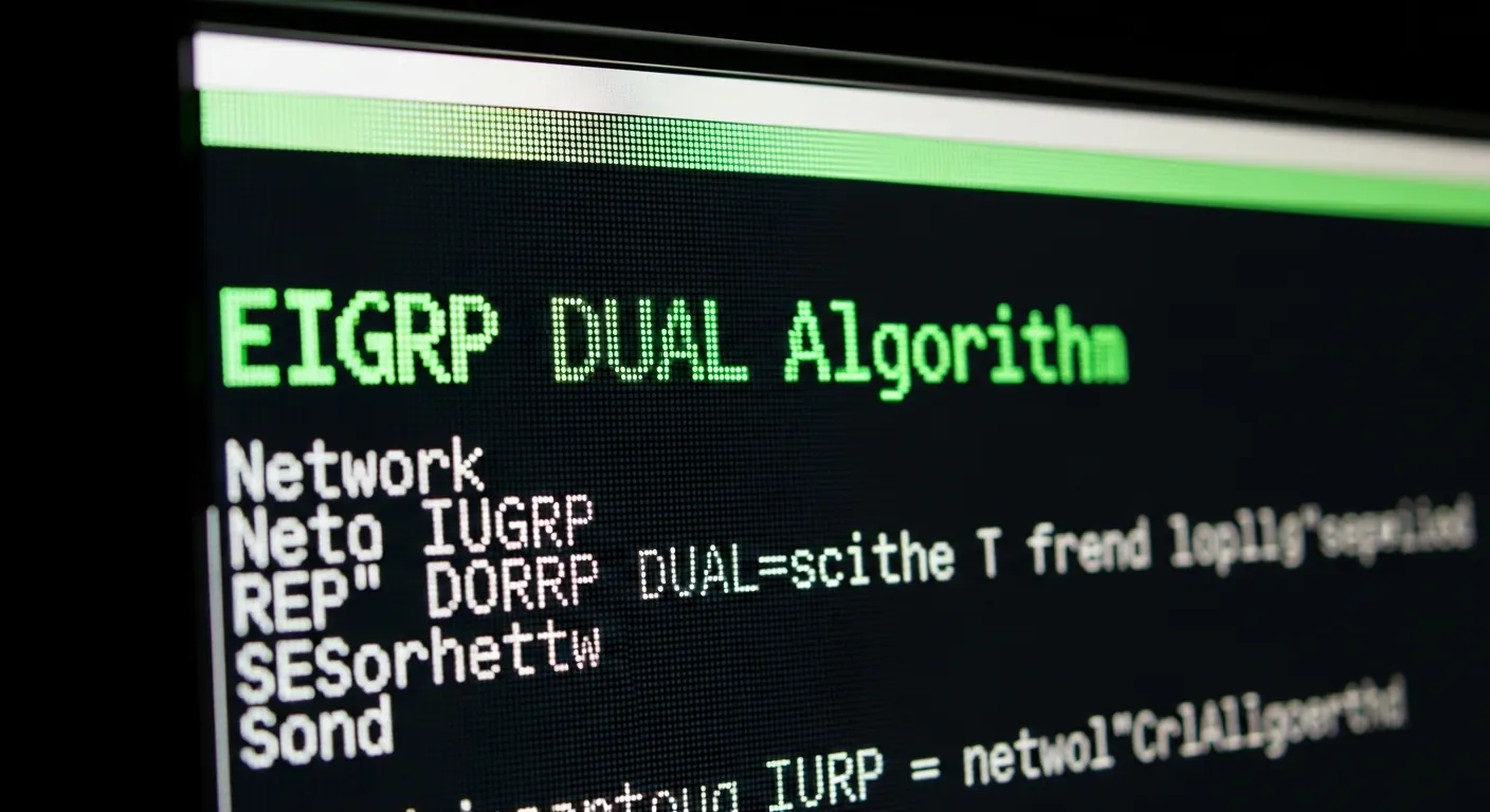 Tela de terminal mostrando configurações do protocolo EIGRP