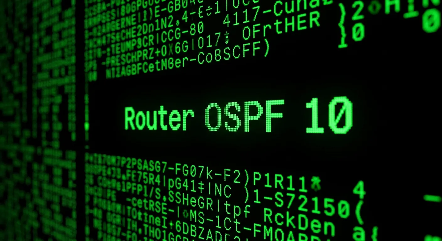 Tela de terminal configurando OSPF