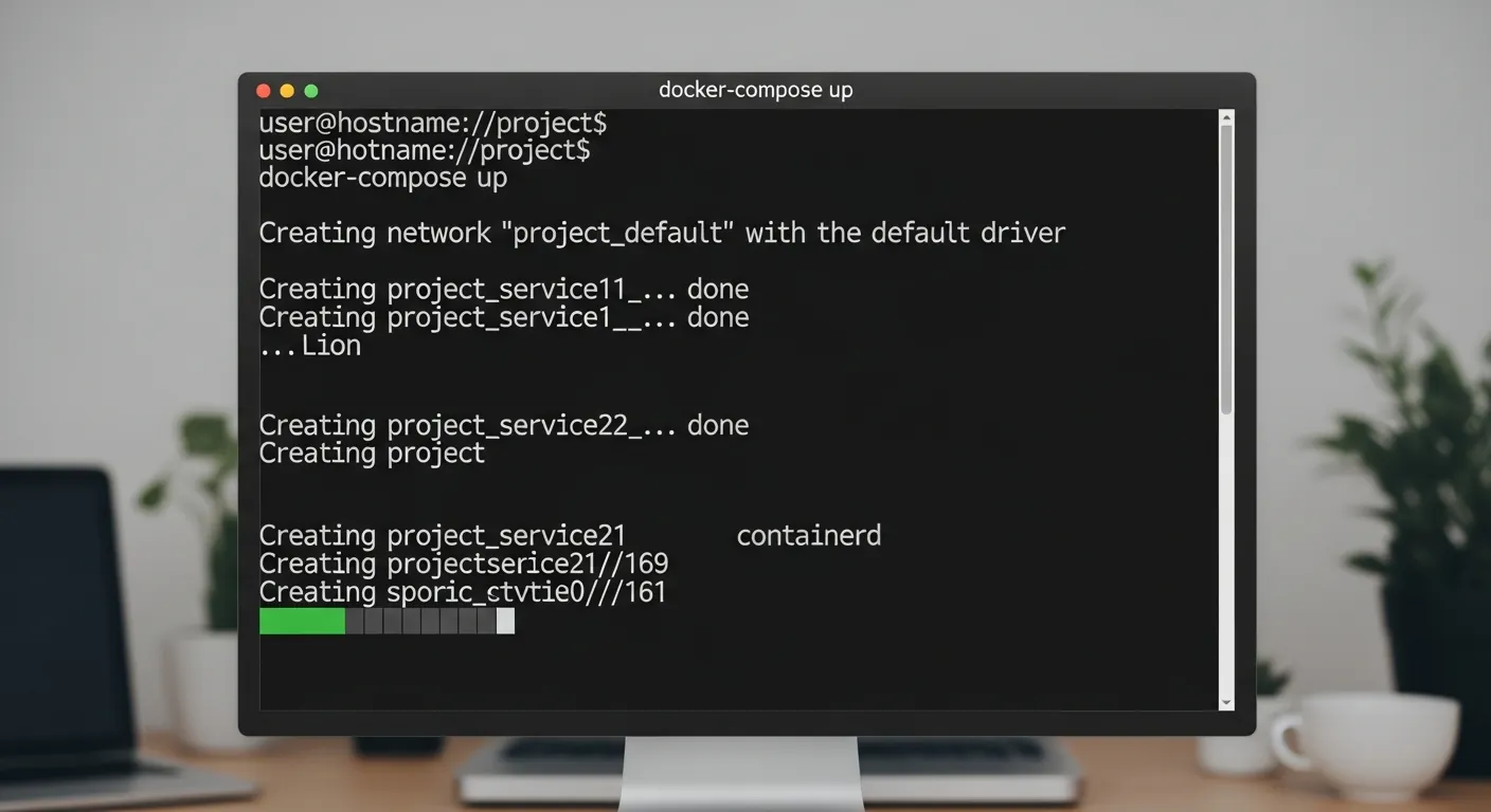 Alt Text: Comandos Docker para iniciar laboratório de pentest