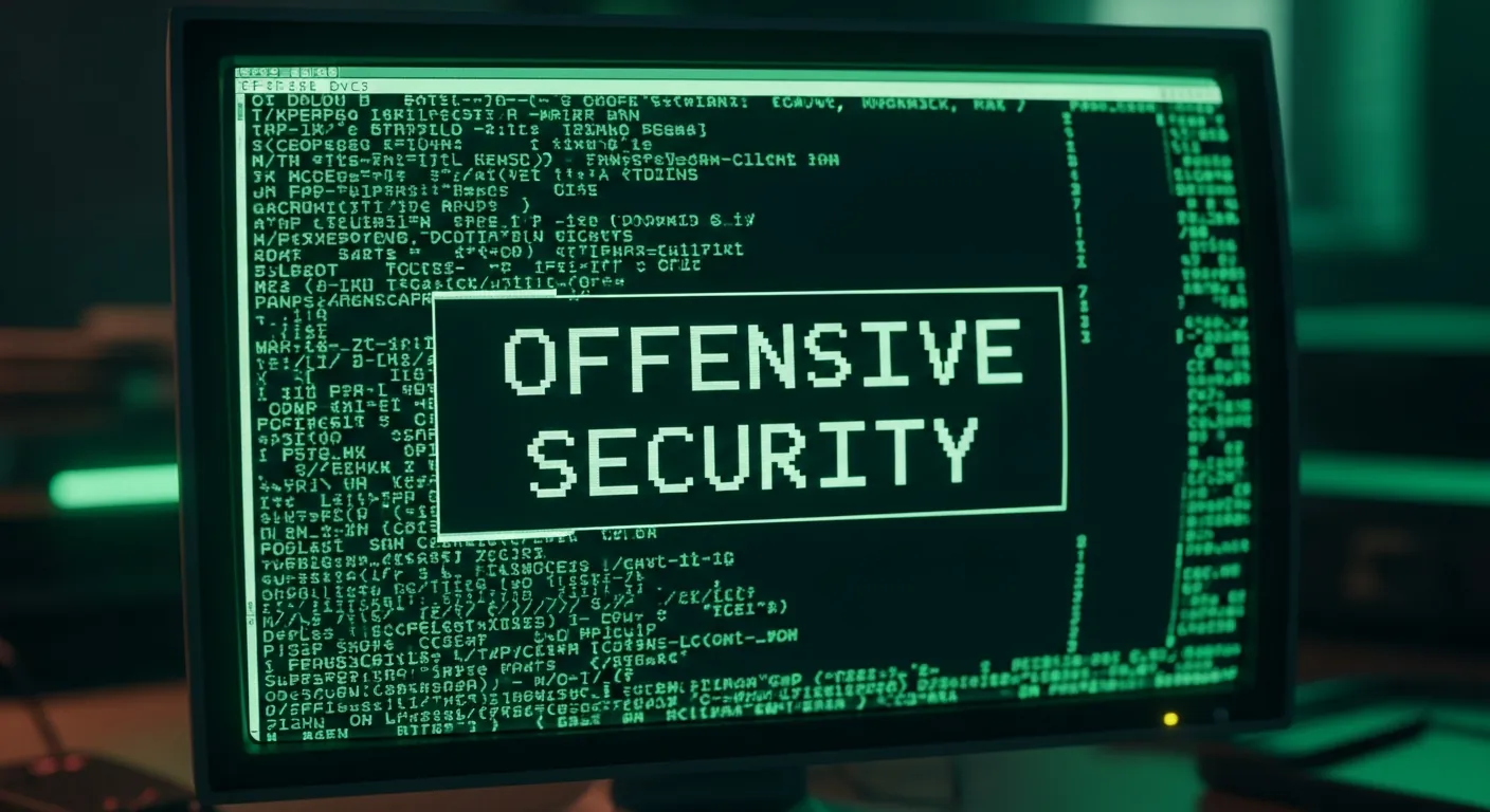 Tela de terminal de computador simulando pentest