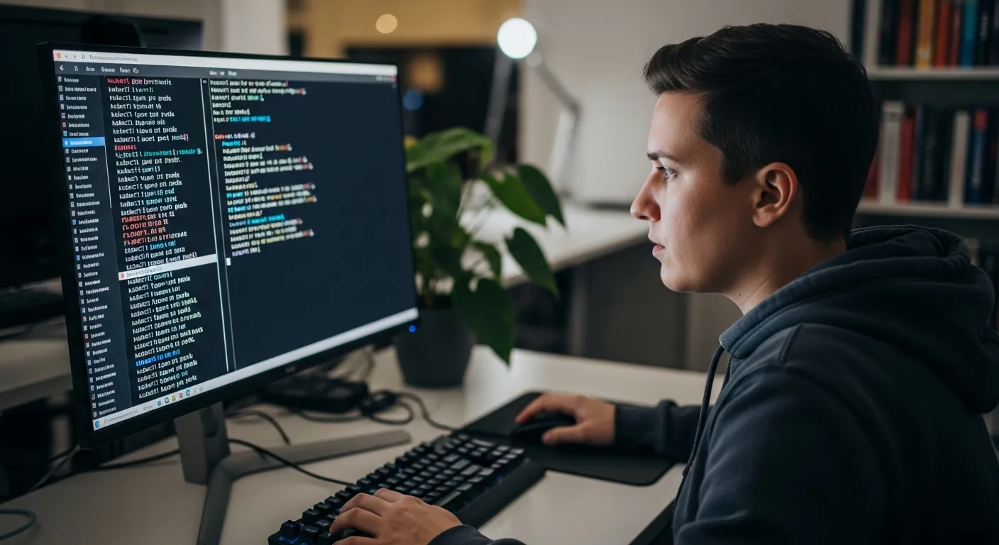 Desenvolvedor usando kubectl no terminal