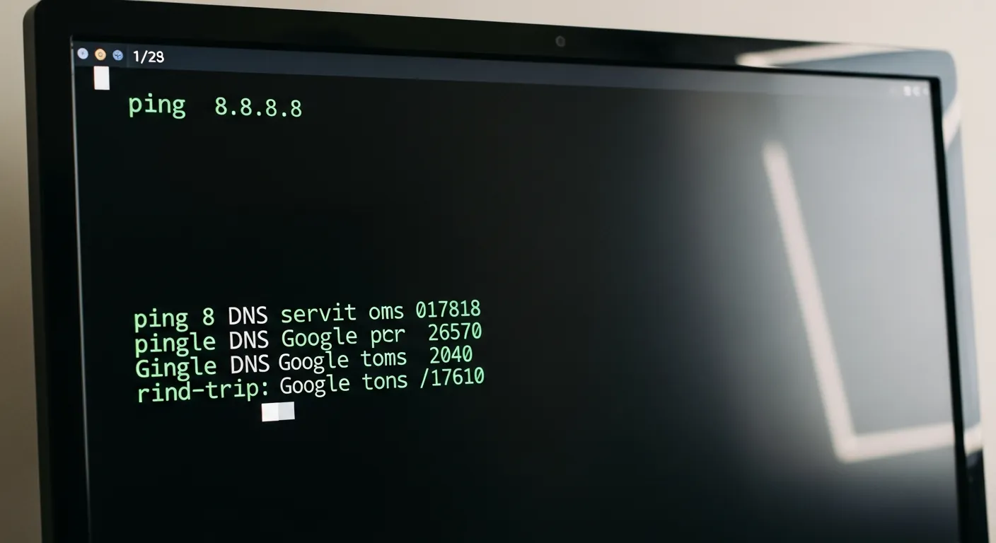 Terminal executando comando ping