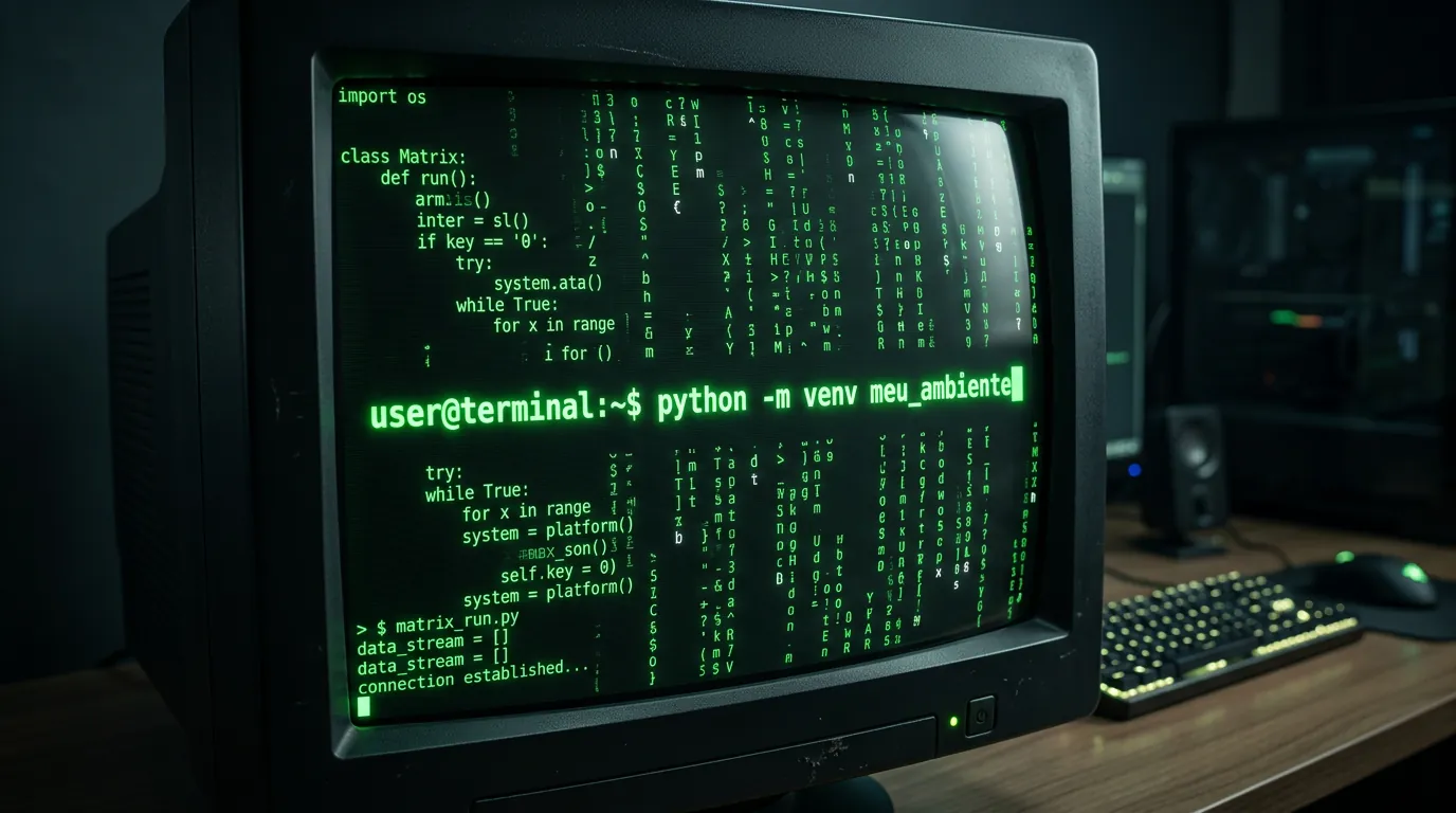 Terminal criando um ambiente virtual Python