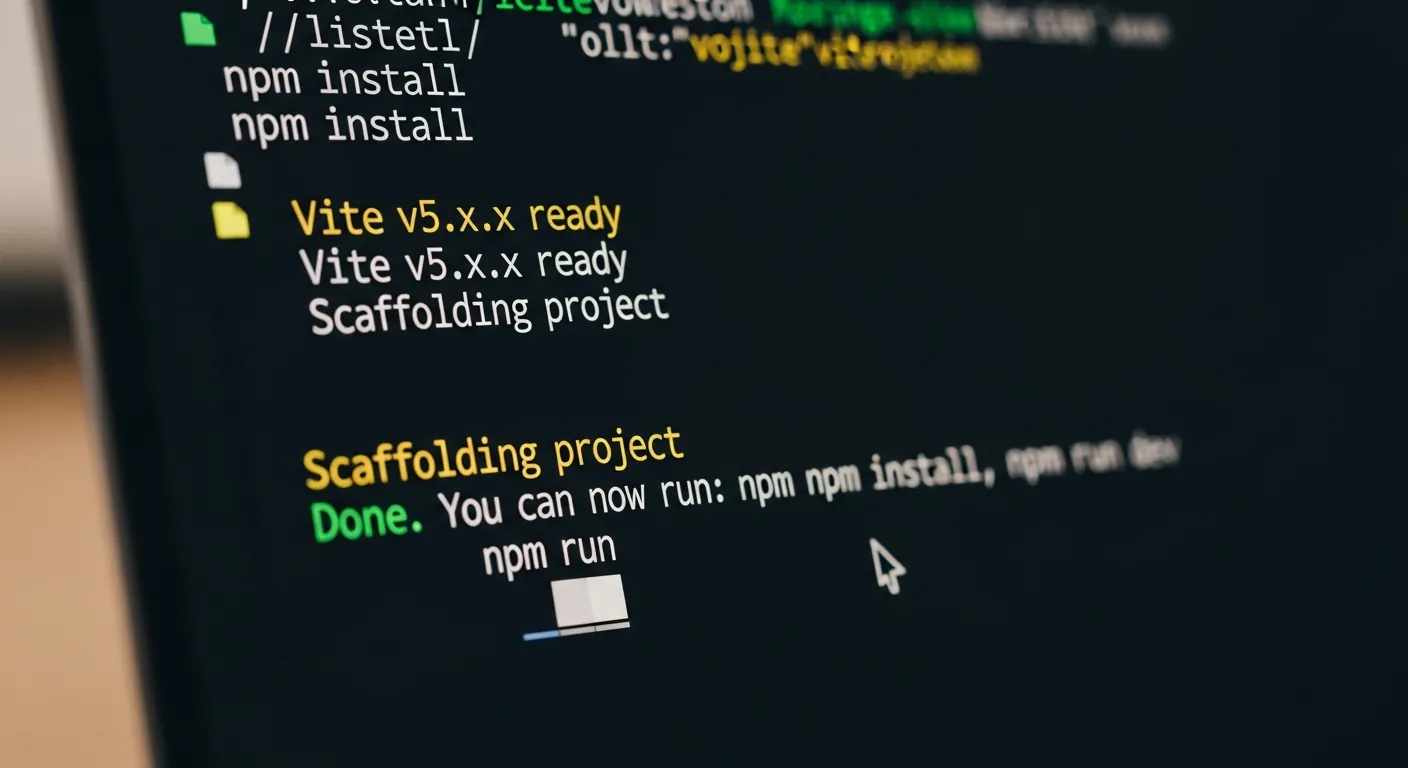 Alt Text: Terminal executando npm create vite@latest