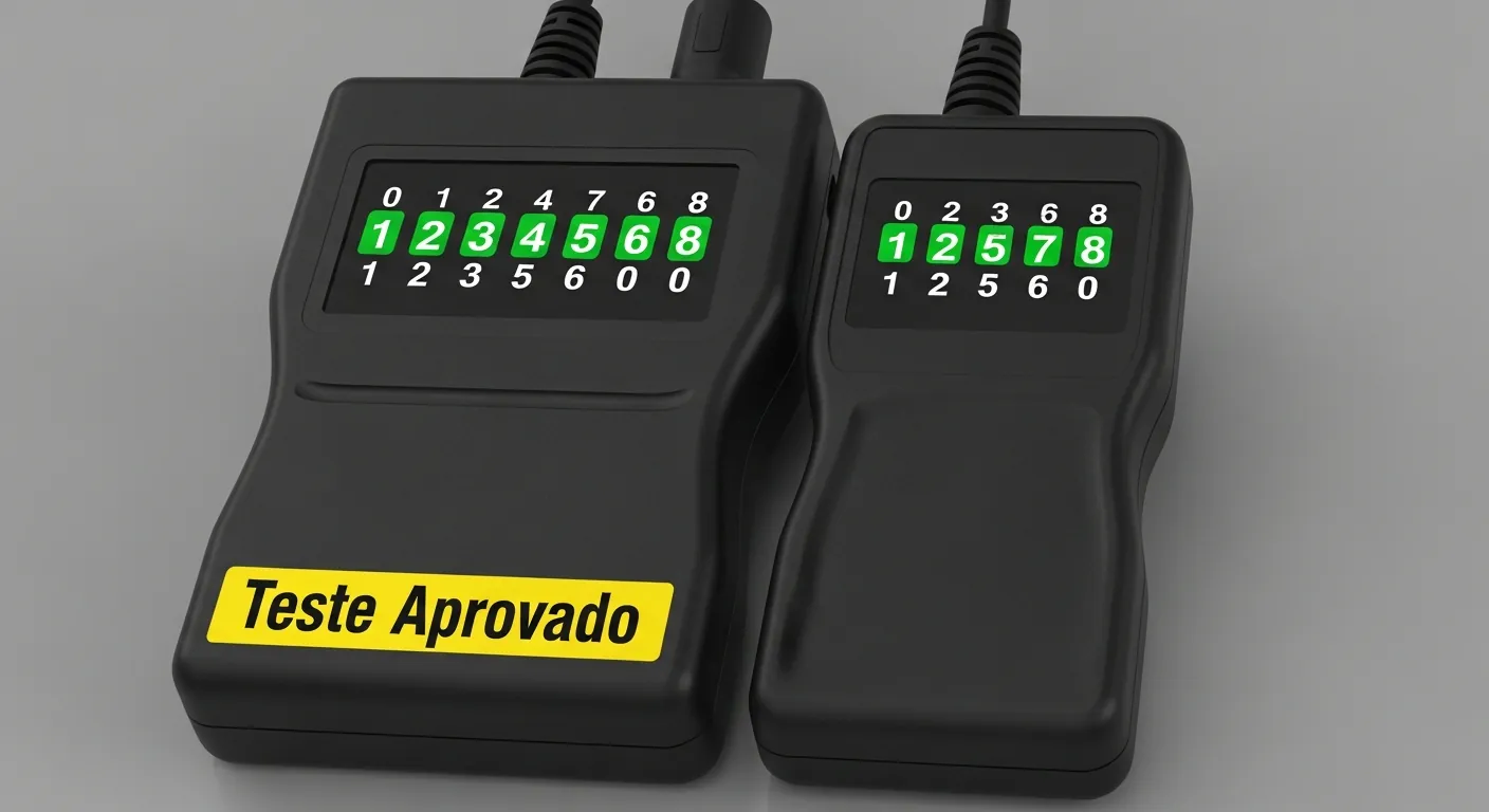 Testador de cabo de rede RJ45 com luzes verdes