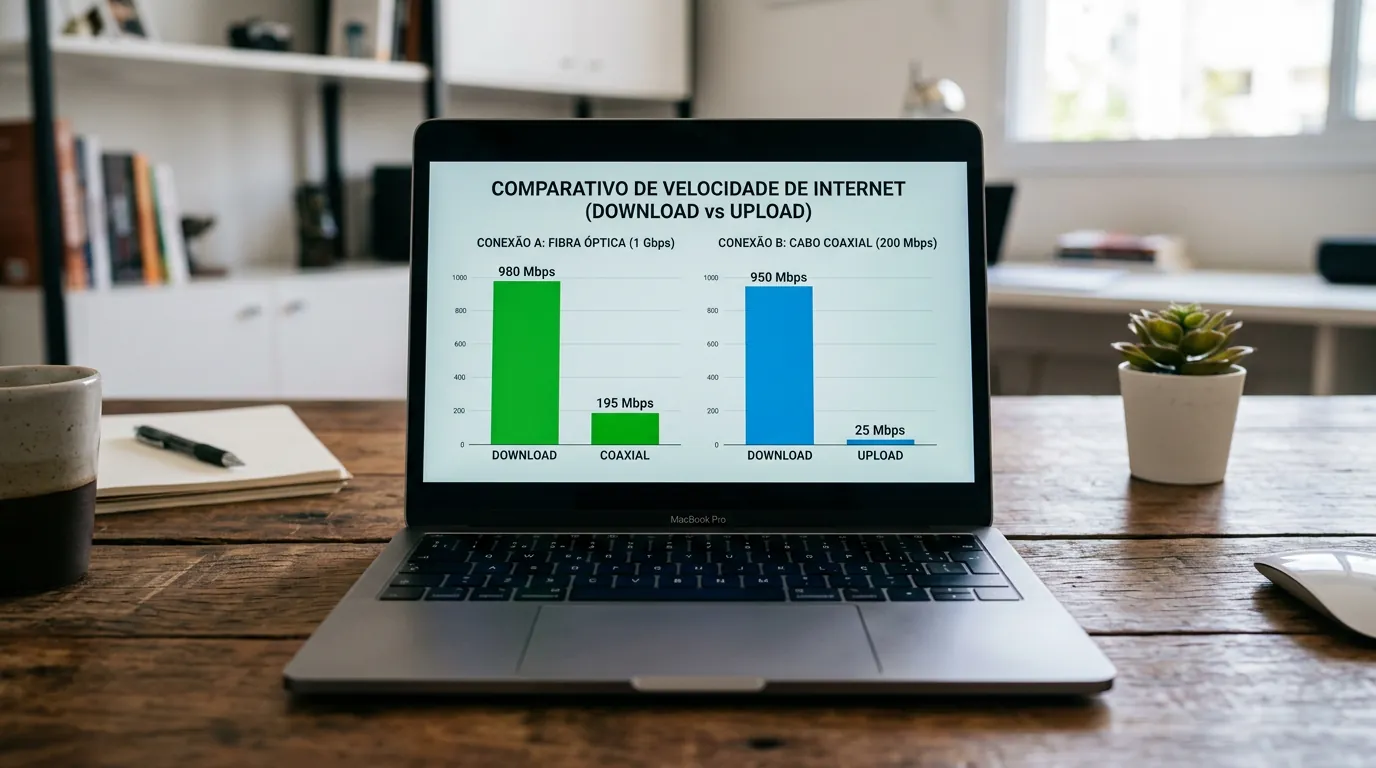 Comparativo de velocidade de internet