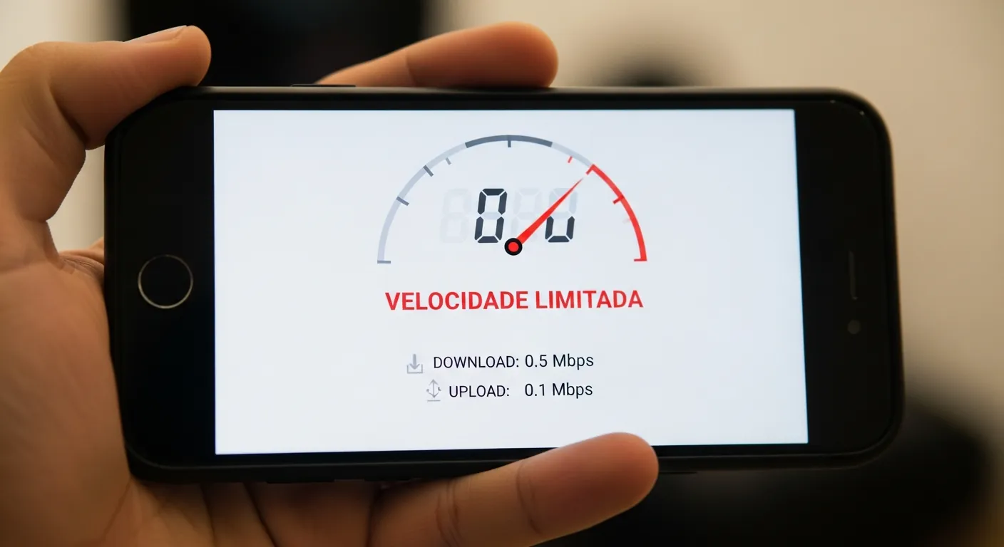 Teste de velocidade limitador de banda