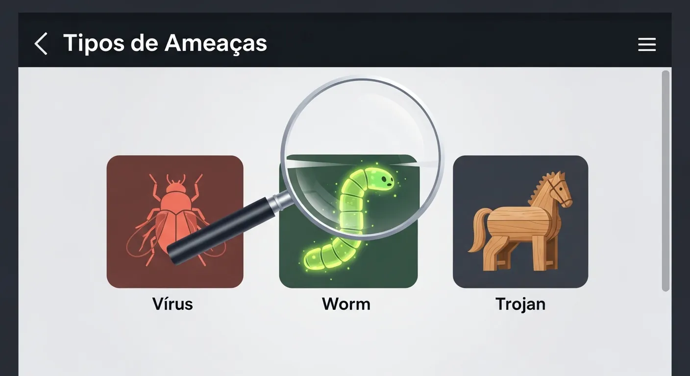 Diferença entre vírus, worms e trojans