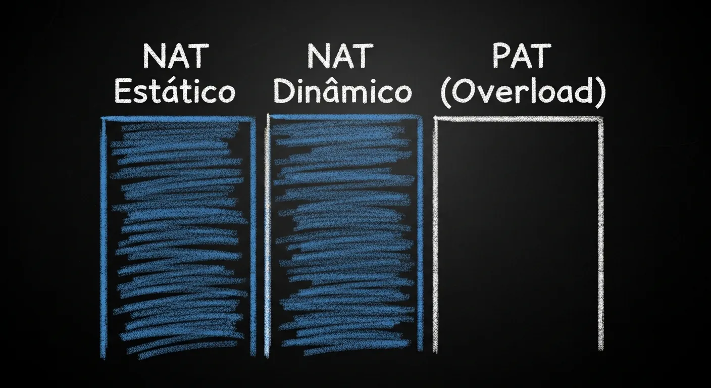 Tipos de NAT na lousa digital