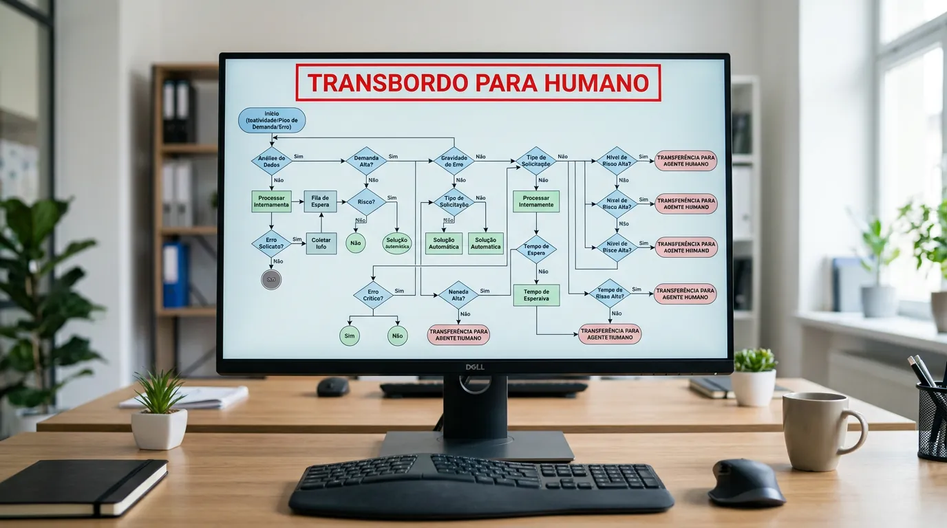 Fluxograma de transbordo de IA para humano