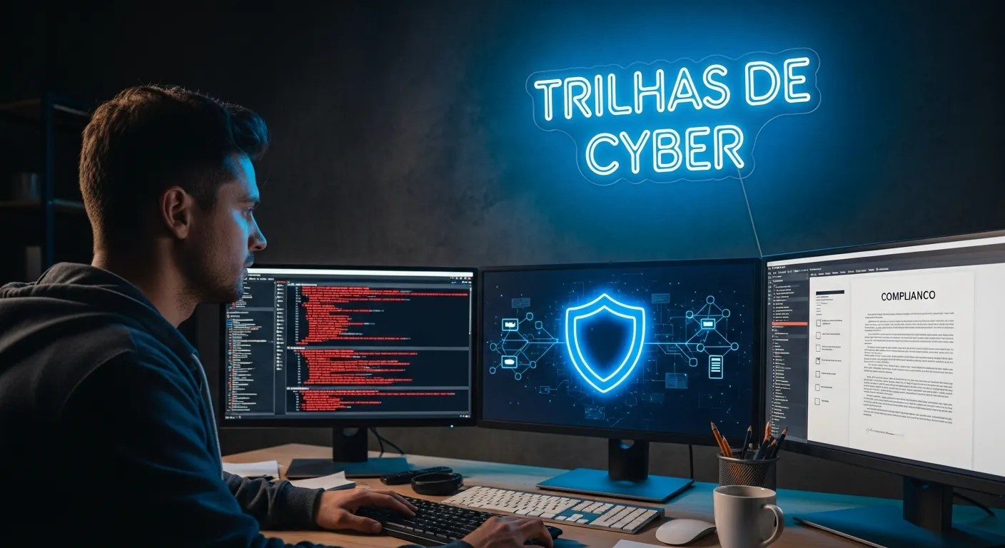 Profissional escolhendo trilha de cibersegurança