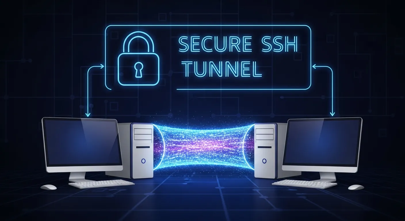 Diagrama do tunel criptografado SSH entre cliente e servidor