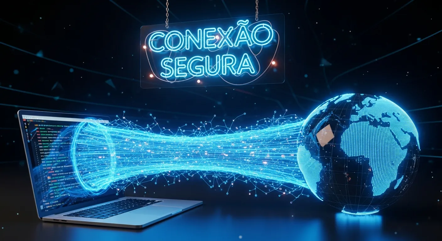 Ilustracao de como funciona o tunel de uma VPN
