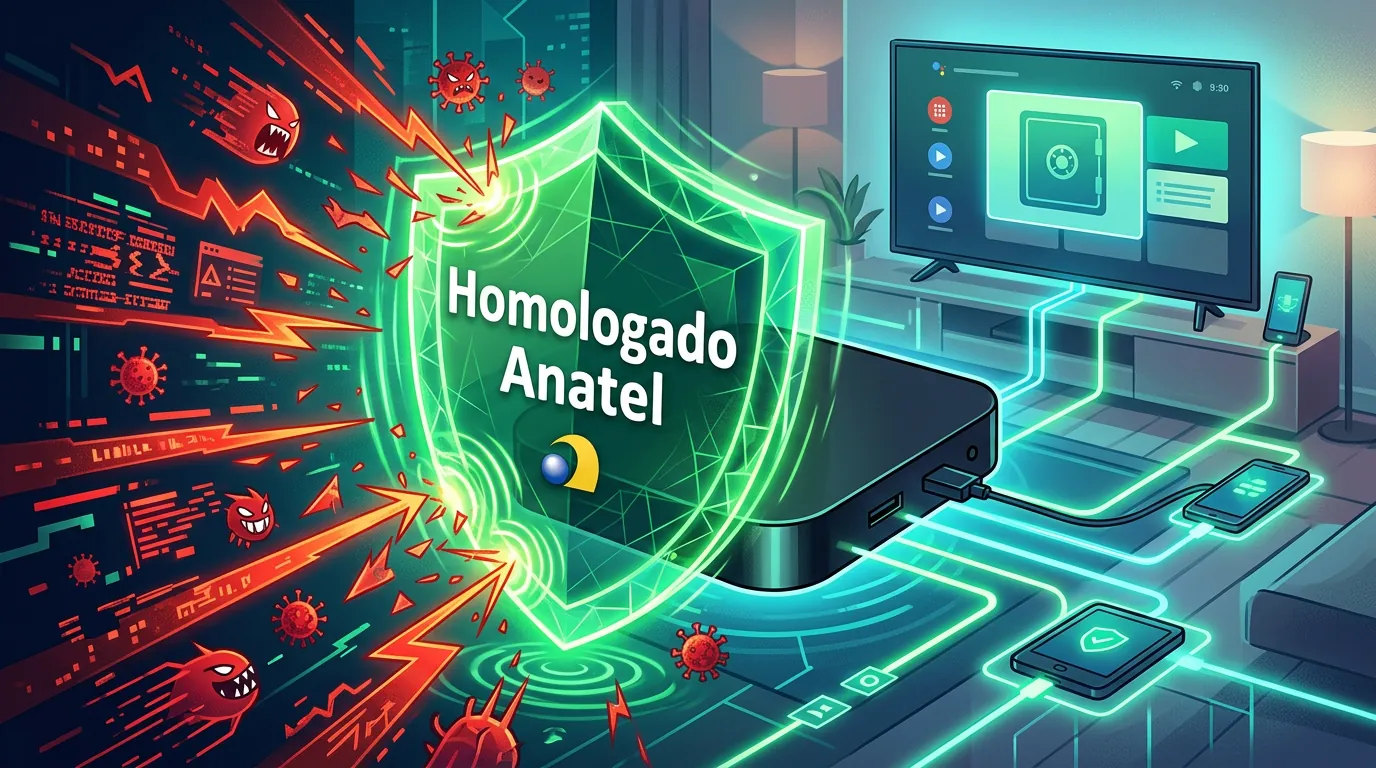 Segurança de TV Box homologada pela Anatel contra malwares