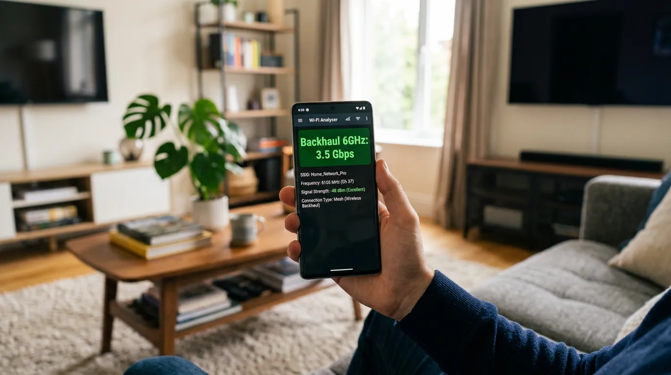 Teste de velocidade Wi-Fi 7 em rede Mesh