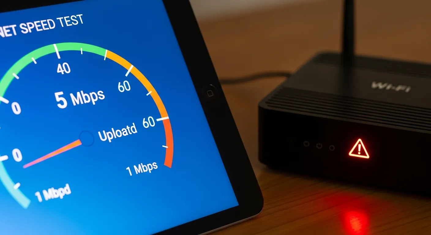Teste de velocidade de internet no roteador
