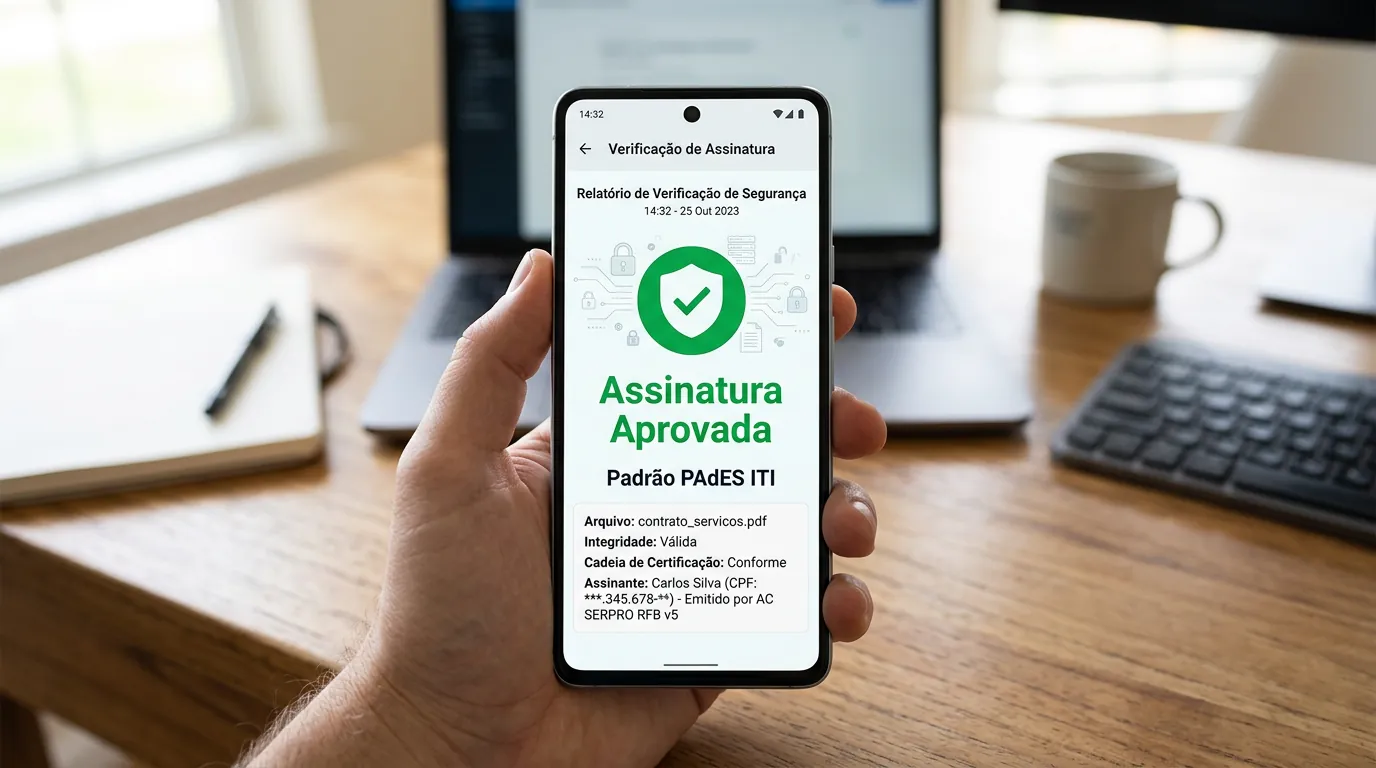Verificação de autenticidade de PDF assinado no portal VALIDAR do ITI