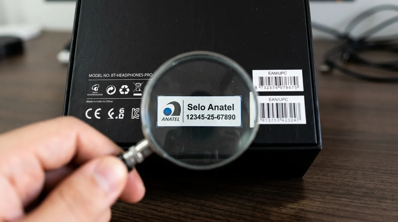Como verificar o código de 12 dígitos do selo da Anatel em fones Bluetooth