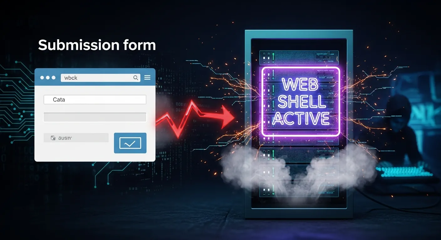 Diagrama de servidor invadido por web shell