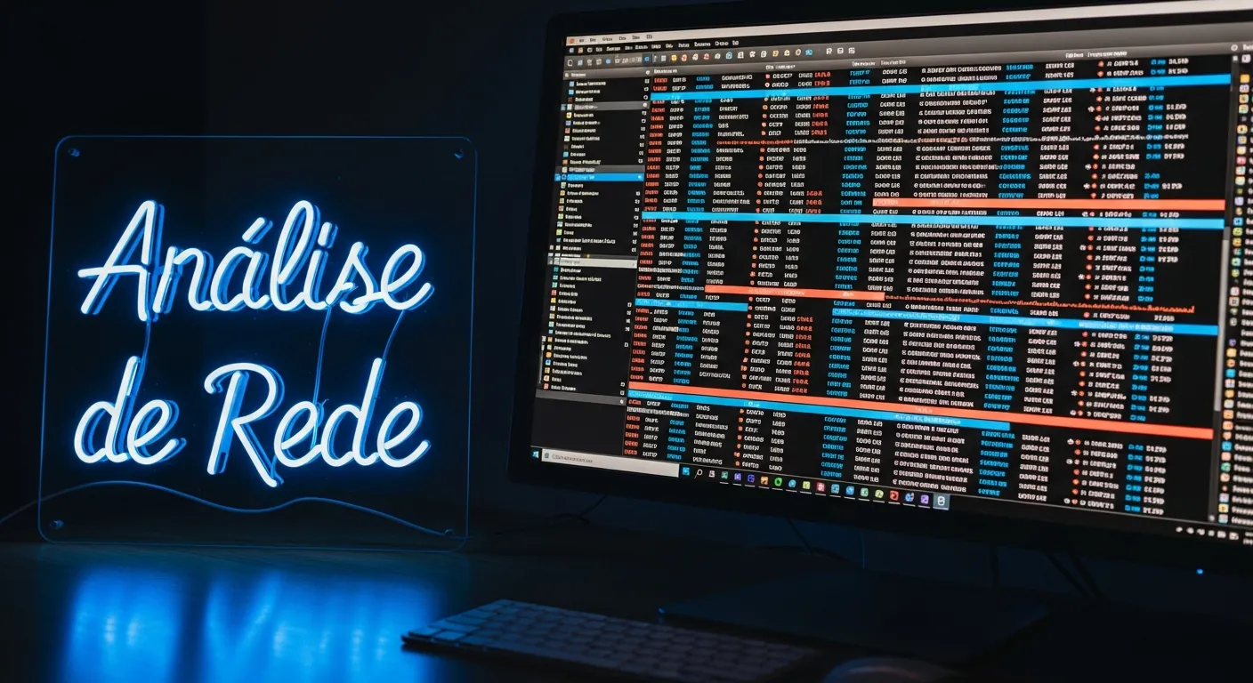 Tela do Wireshark capturando pacotes