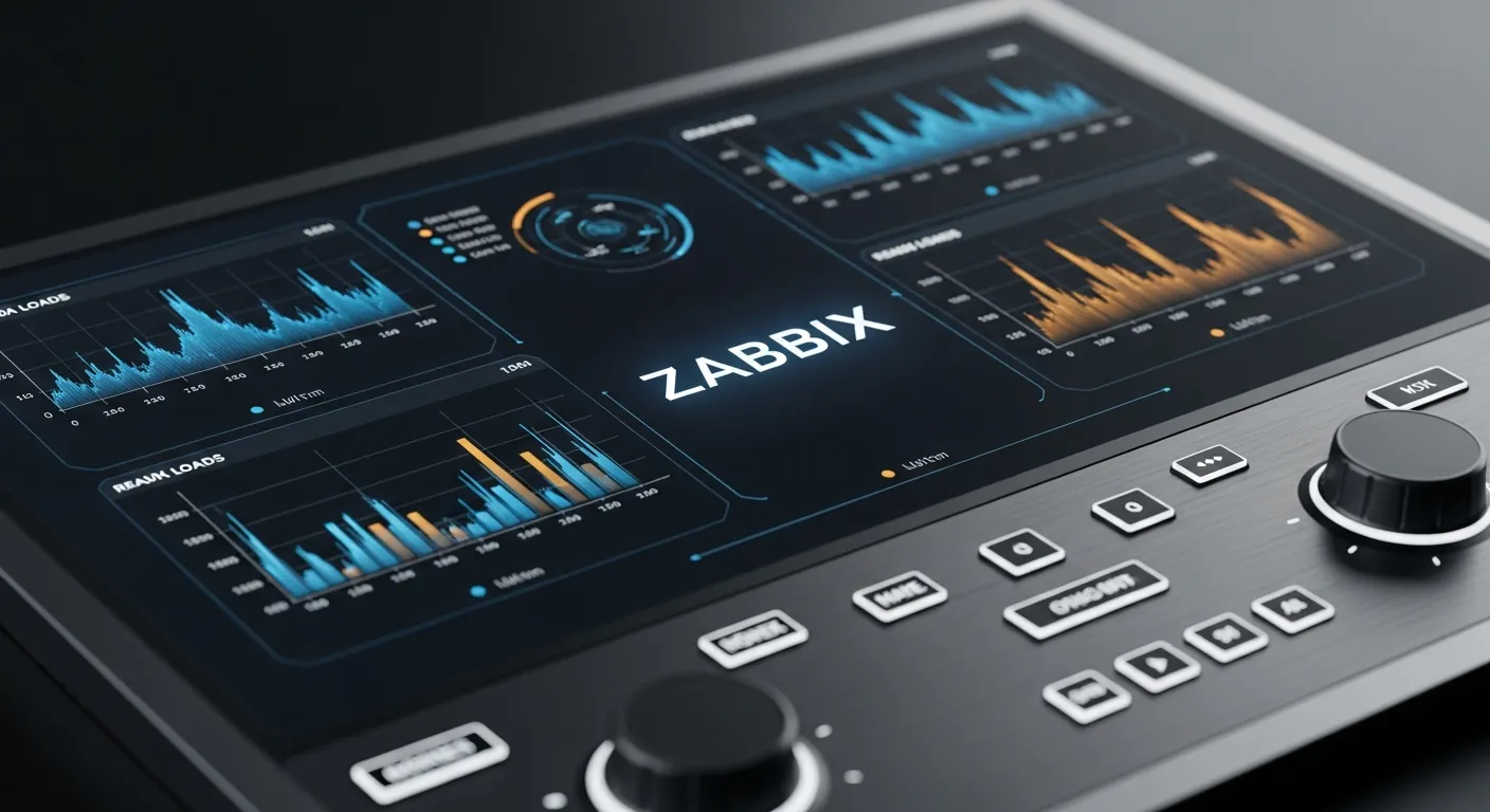 Dashboard do Zabbix monitorando infraestrutura