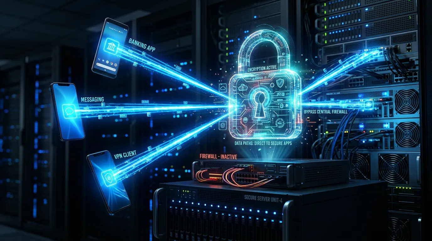 Conceito visual de ZTNA e Zero Trust substituindo VPN