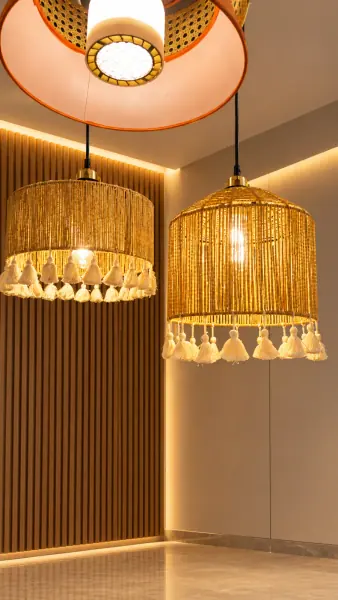 Woven Rattan Pendant Light