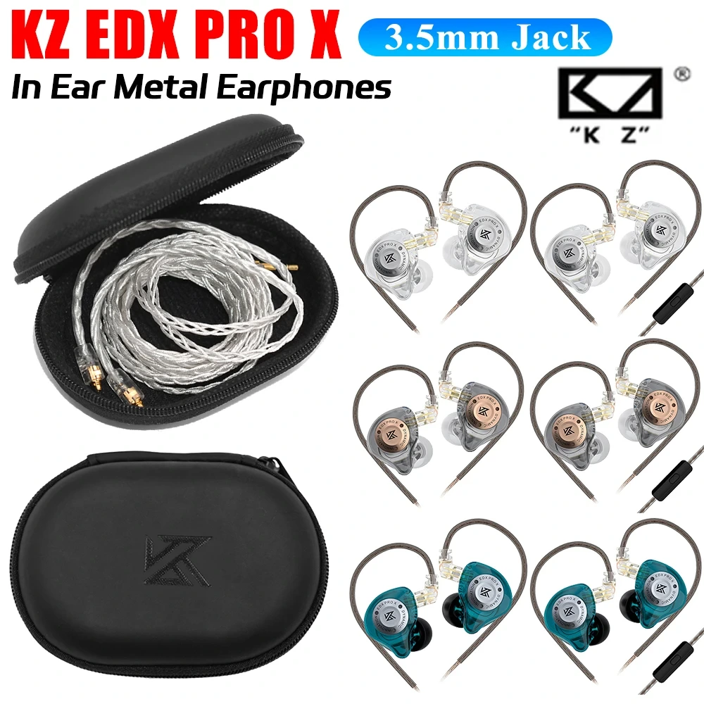 KZ EDX Pro X In-Ear Monitor Earphones Dynamic Driver With Mic headsets-audio view 9