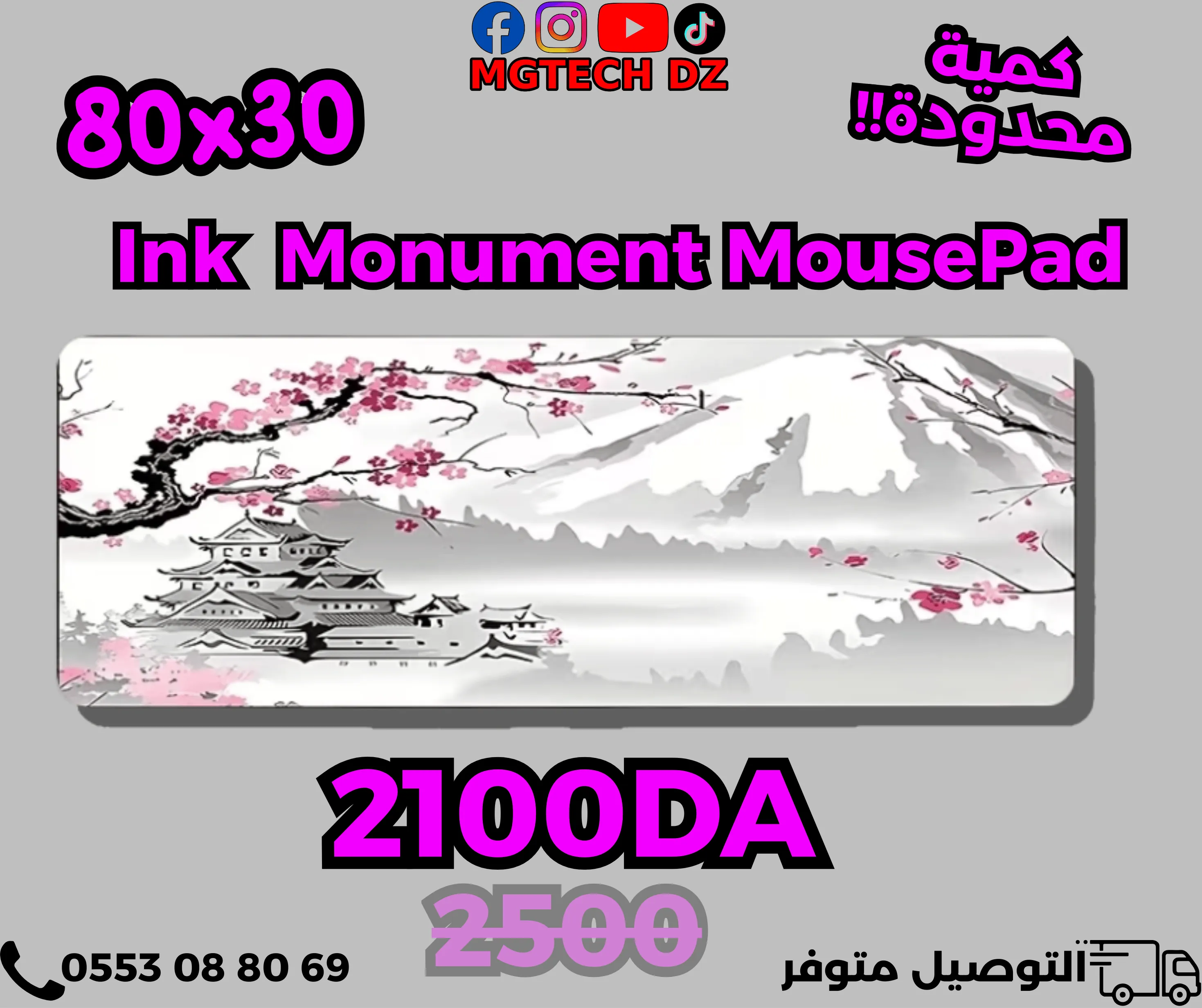 Bundle Smailwolf RS8 Wireless Gaming Mouse 10,000 DPI + 80x30cm Mousepad  mousepads view 4