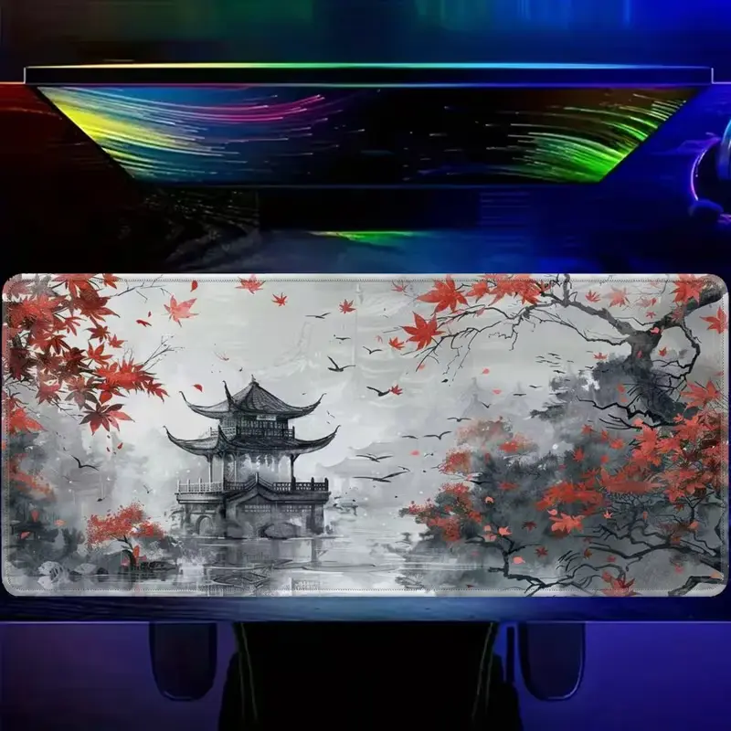Pagoda Scene XXL Gaming Mouse Pad 90x40cm  mousepads view 3