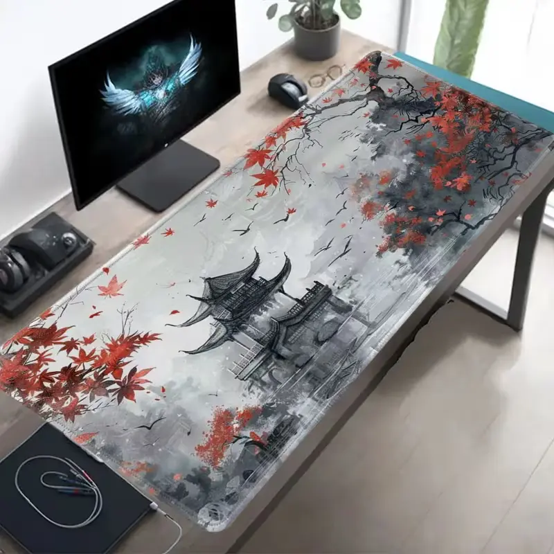 Pagoda Scene XXL Gaming Mouse Pad 90x40cm  mousepads view 4
