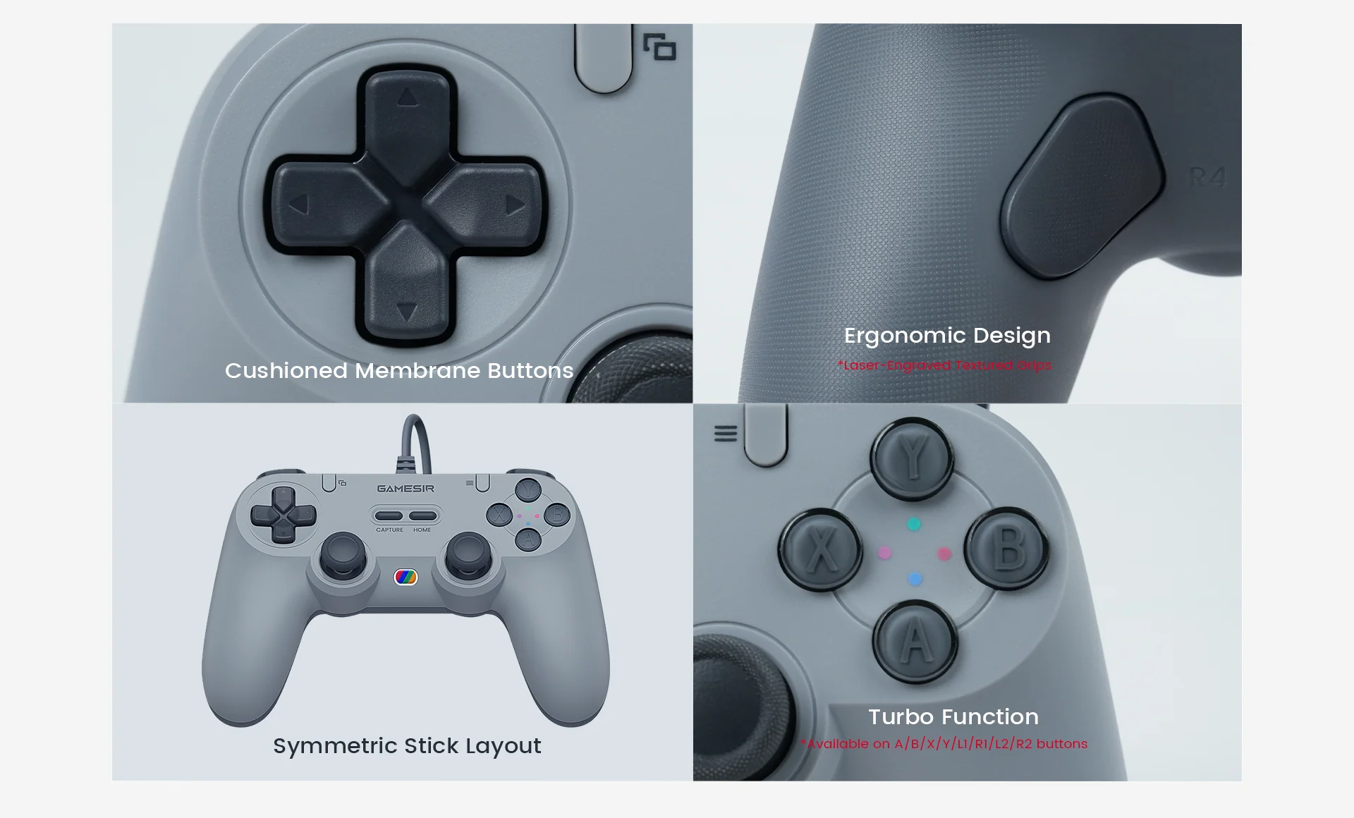 GameSir Tegenaria Lite Wired Controller with Hall Effect Sticks controller view 4