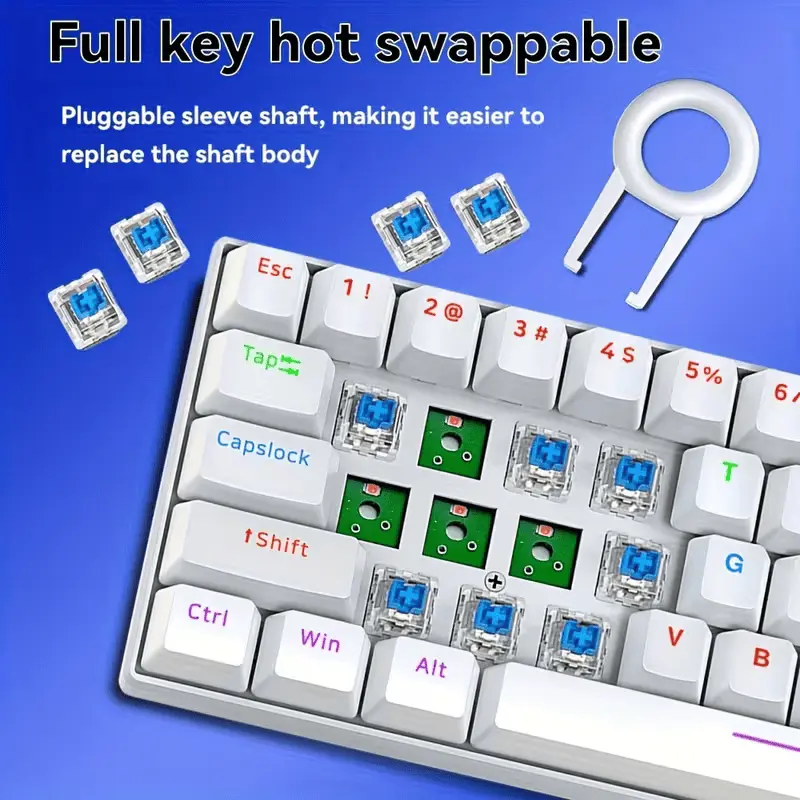 WEIYU Mechanical Keyboard 60% RGB Blue Switch Compact Gaming Keyboard mechanical-keyboards view 2